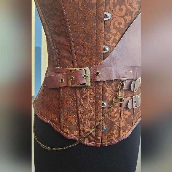 Steampunk/ Pirate Corset with Buckle Details - Picture 5 of 10